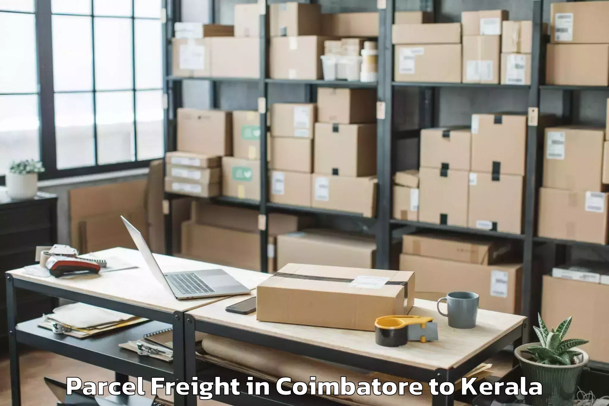 Top Coimbatore to Kerala Kalamandalam Cheruthuru Parcel Freight Available